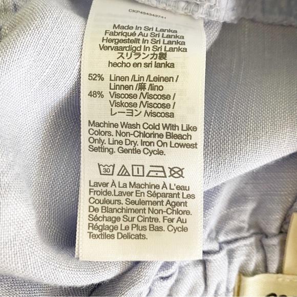 Madewell Linen Blend Track Trouser Pants Light Blue Size M - Picture 8 of 16